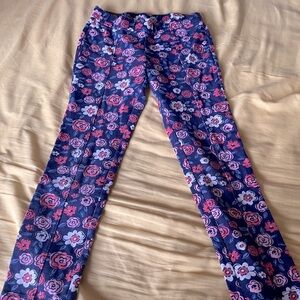 Gymboree Blue and Pink Floral leggings in size 8